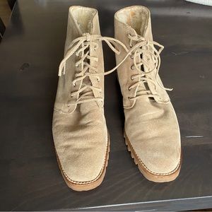 Vibram Tan Suede Boots